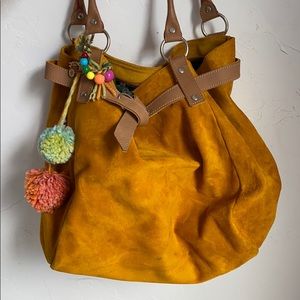 Hand-Made in Argentina Mustard Yellow Leather Bag